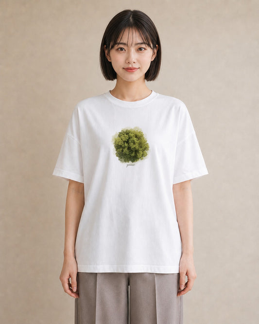 Tシャツ レディース 木 植物 ボタニカル イラスト レトロ レイヤード 友達ギフト 白T