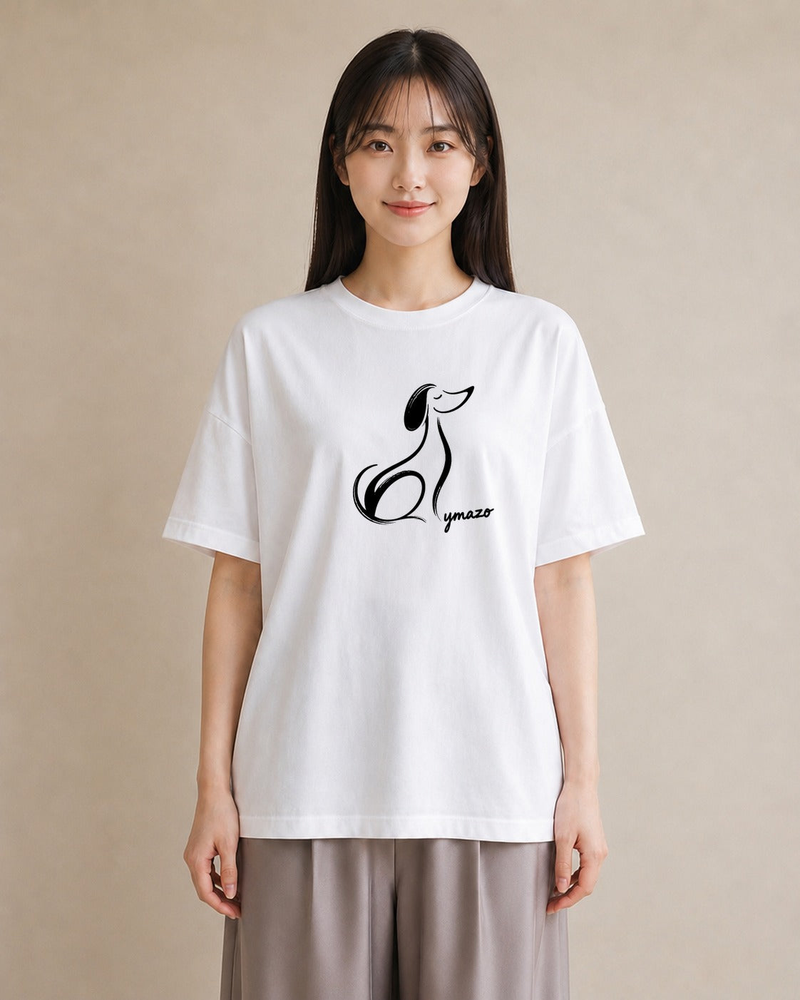 Tシャツ レディース 犬 いぬ わんこ イラスト ガーリー 女性向けギフト 散歩 白T