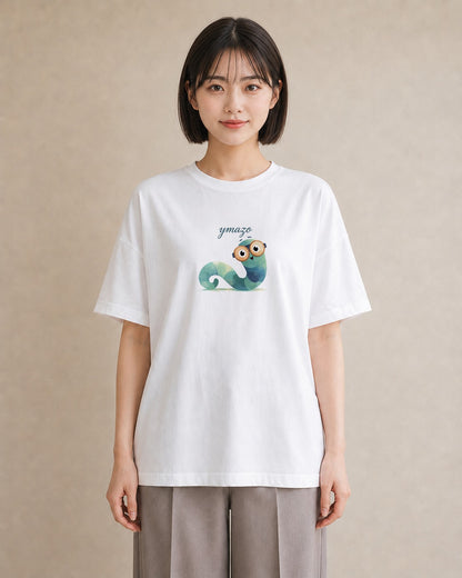 デザインTシャツ レディース チンアナゴ 海の生き物 海 イラスト 旅行コーデ 秋コーデ おしゃれギフト 白T