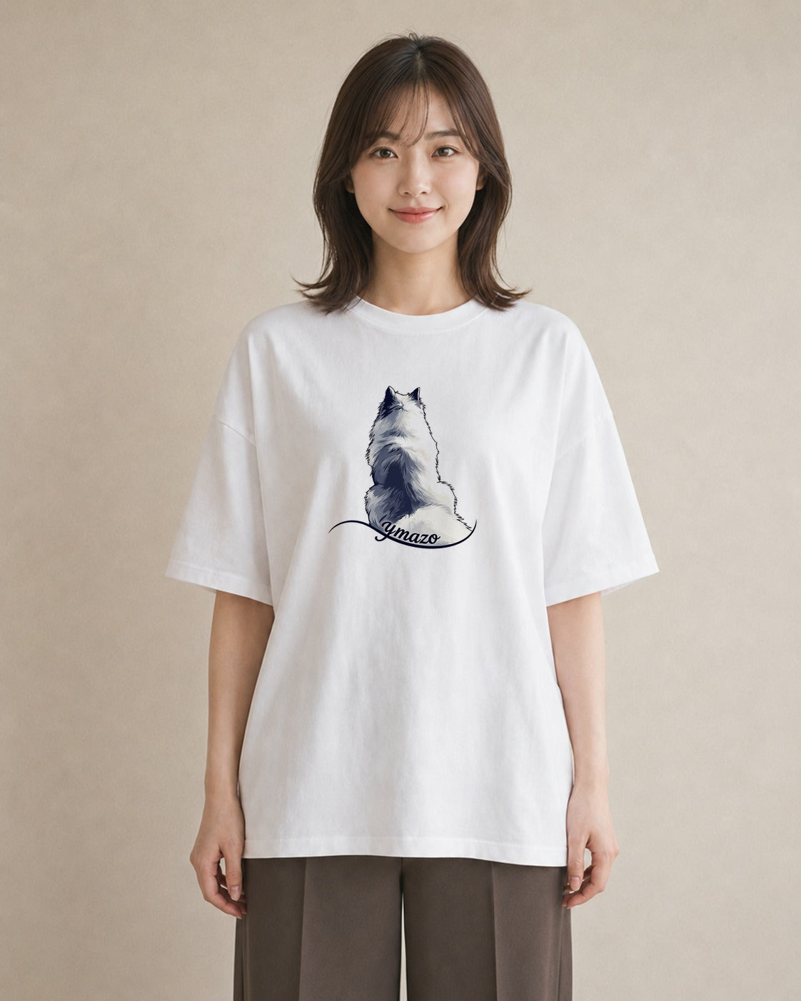 プリントTシャツ レディース 老犬 犬 いぬ イラスト ギフト 母の日 白T