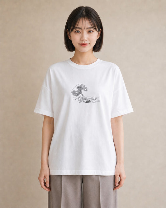 デザインTシャツ レディース 海 リゾート 夏 イラスト 北欧風 春コーデ 姉妹 白T