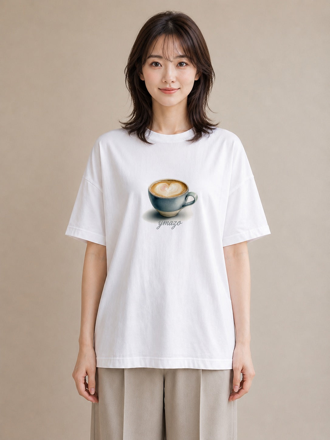 プリントTシャツ レディース コーヒー 珈琲 カフェ 食べ物 フード イラスト ボタニカル レイヤード 友達ギフト 白T