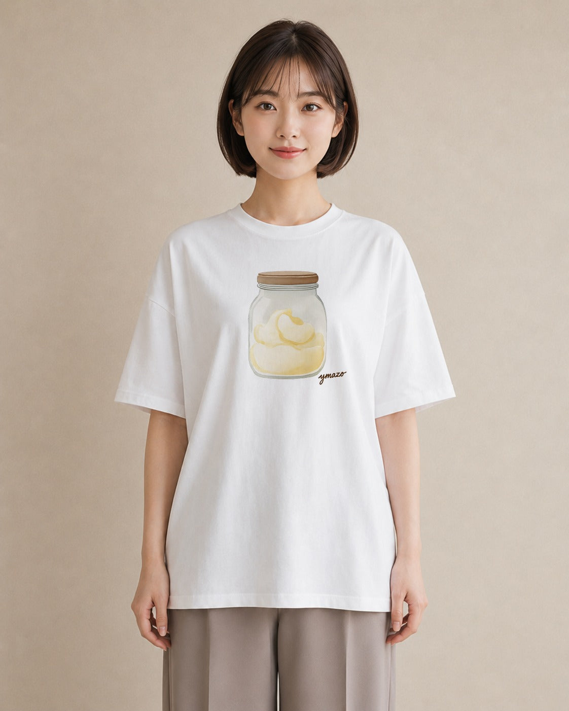 半袖Tシャツ レディース クリームソーダ 食べ物 フード イラスト こなれ感 通学 誕生日プレゼント 白T