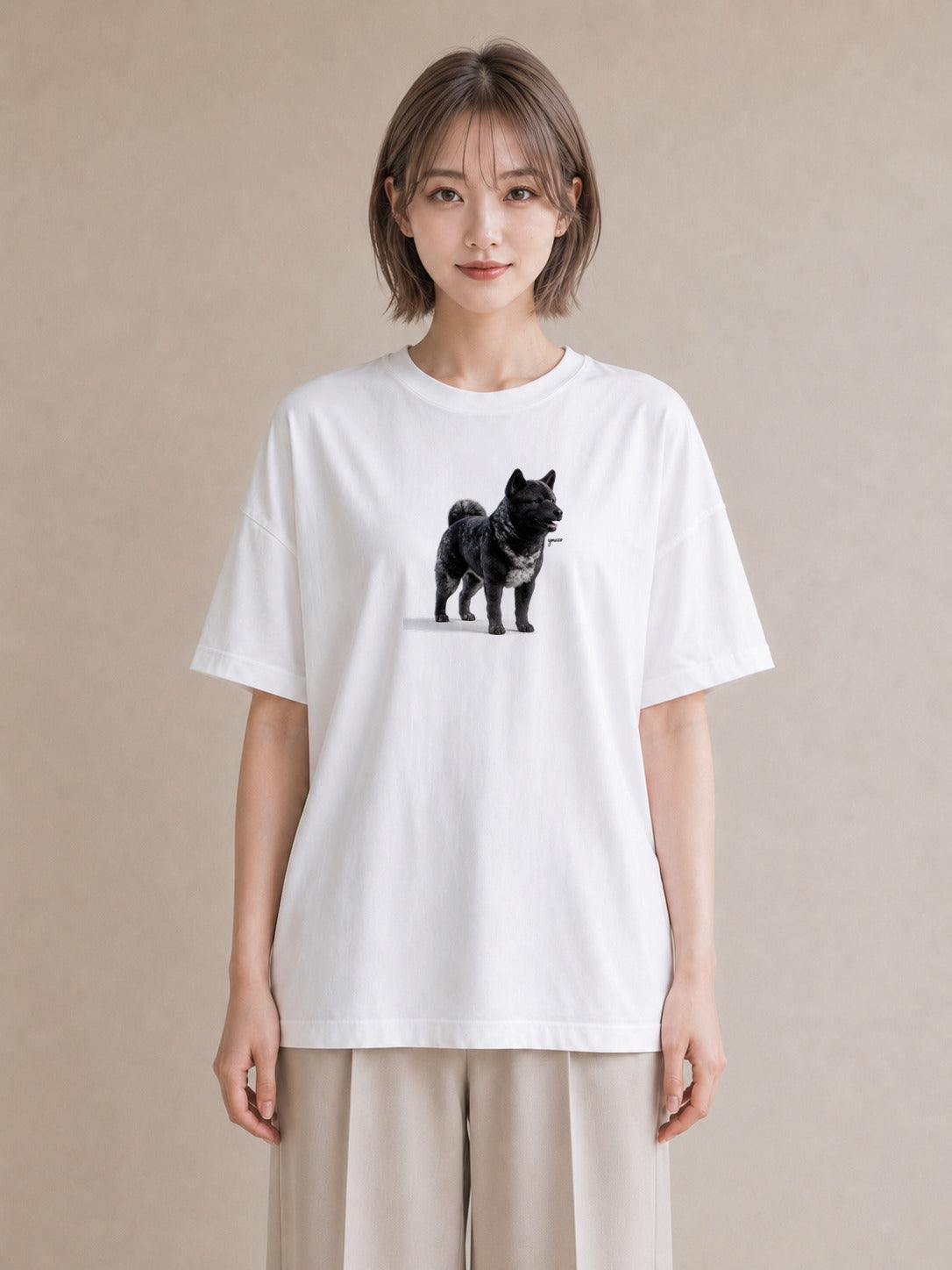 半袖Tシャツ レディース 柴犬 しばいぬ 犬 いぬ イラスト ポップ クリスマス 旅行 白T