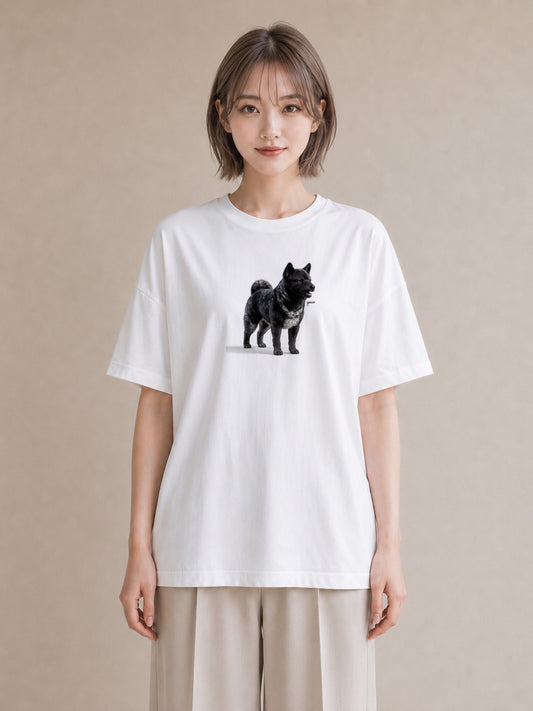 半袖Tシャツ レディース 柴犬 しばいぬ 犬 いぬ イラスト ポップ クリスマス 旅行 白T