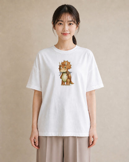 デザインTシャツ レディース サイ 動物 アニマル イラスト フェミニン 20代 カジュアルコーデ 白T