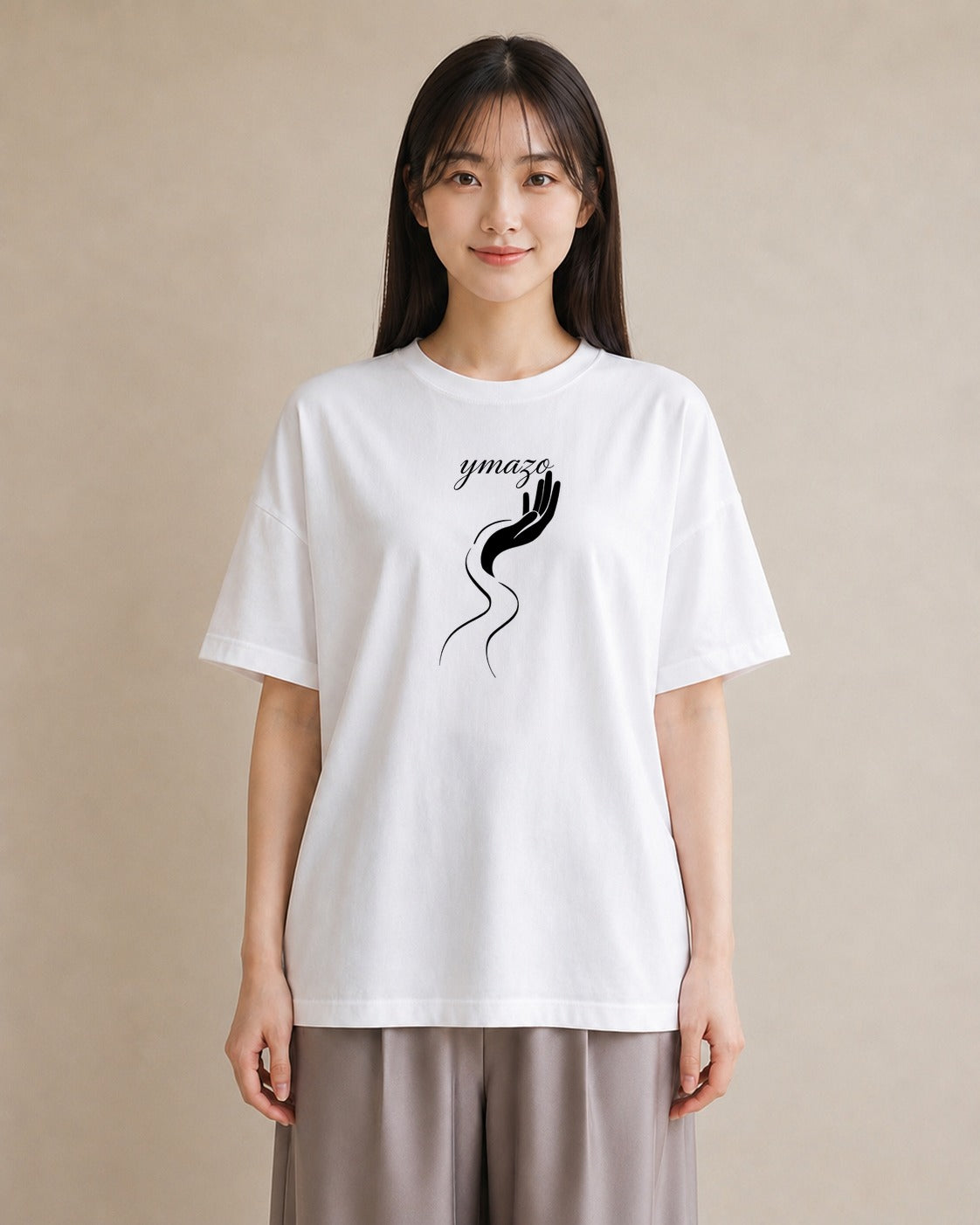 プリントTシャツ レディース 手鏡 アンティーク レトロ ナチュラル イラスト ガーリー お出かけ 普段着 白T