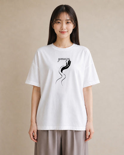 プリントTシャツ レディース 手鏡 アンティーク レトロ ナチュラル イラスト ガーリー お出かけ 普段着 白T