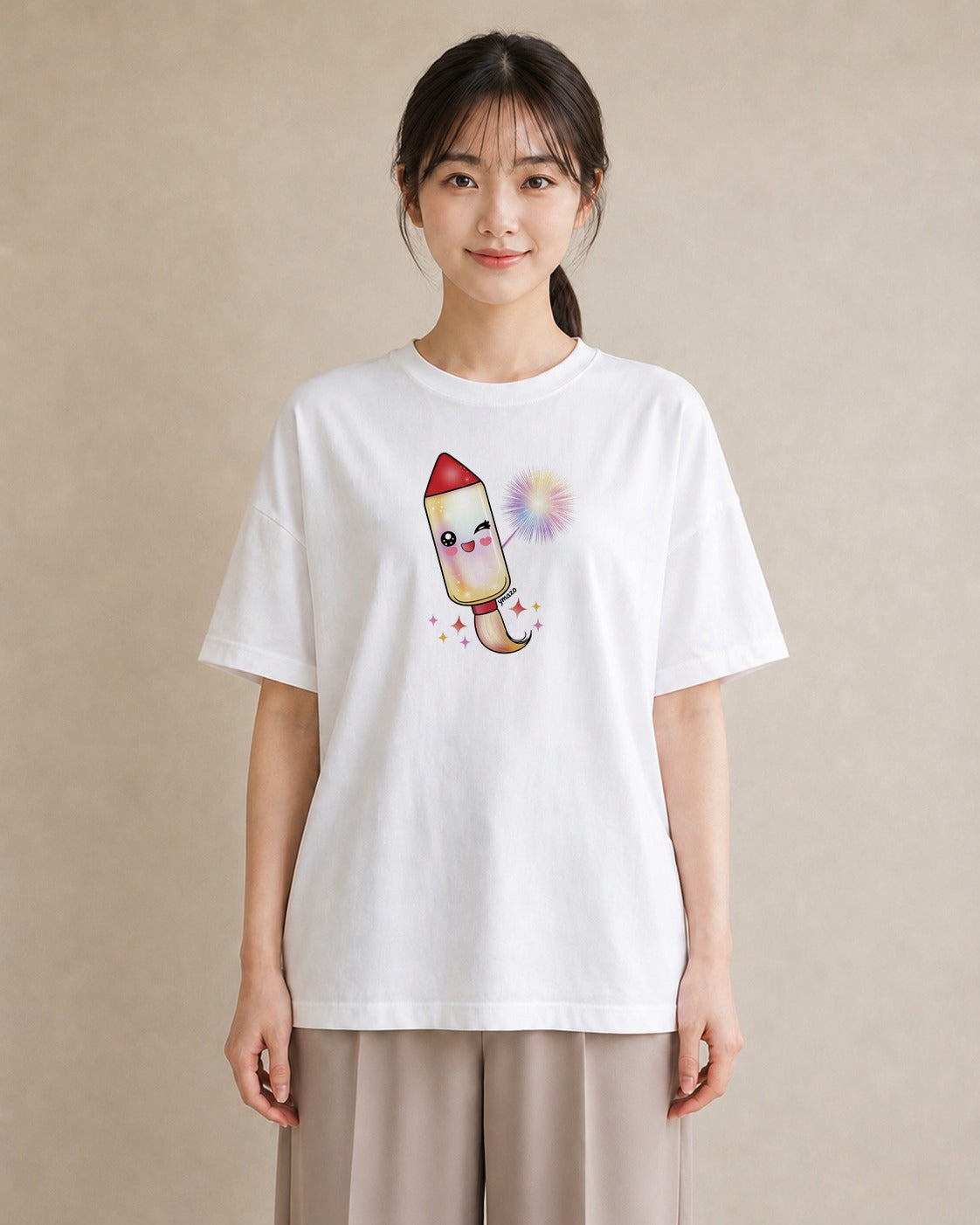 Tシャツ レディース ロケット 星空 宇宙 イラスト 個性的 ギフト 母の日 白T