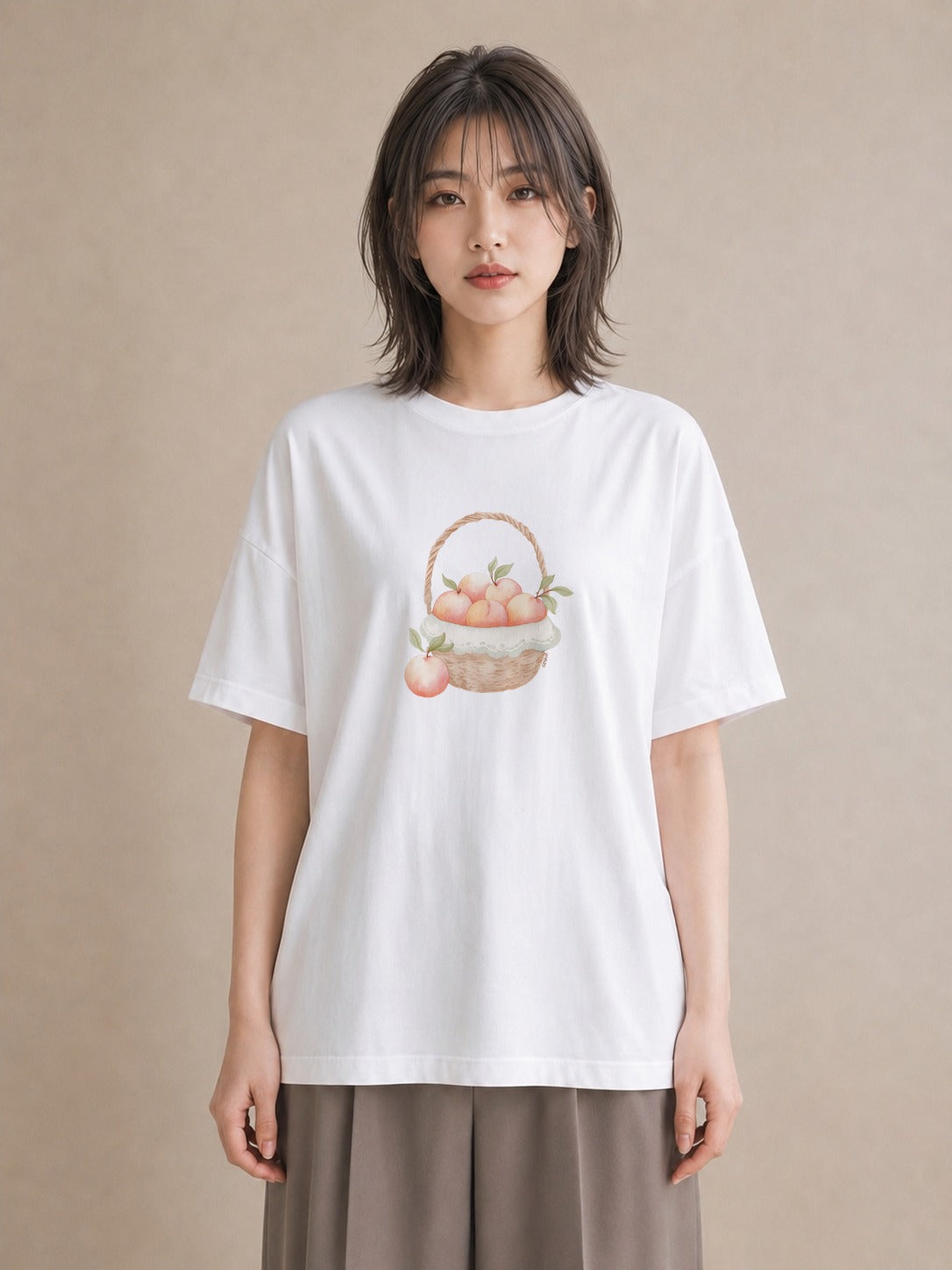 Tシャツ レディース あんみつ 食べ物 フード イラスト ポップ 帰省 ラフ 白T