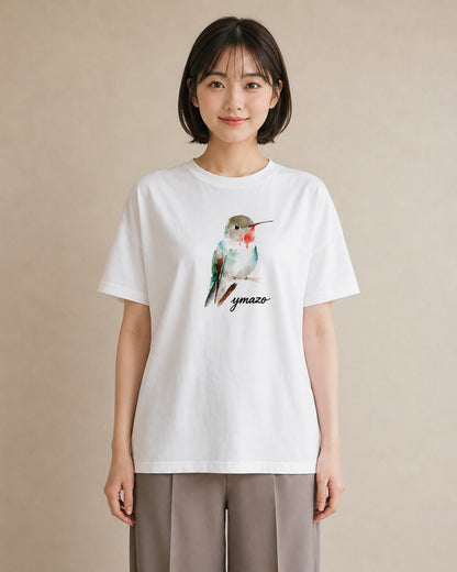 デザインTシャツ レディース シマエナガ しまえなが 動物 アニマル イラスト ラフカジュアル 秋コーデ おしゃれギフト 白T