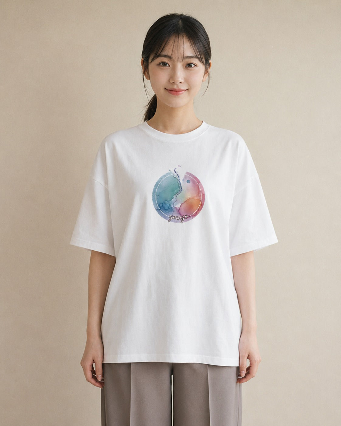 Tシャツ レディース 双子座 星空 宇宙 イラスト 普段使い カフェ巡り 女子会 白T