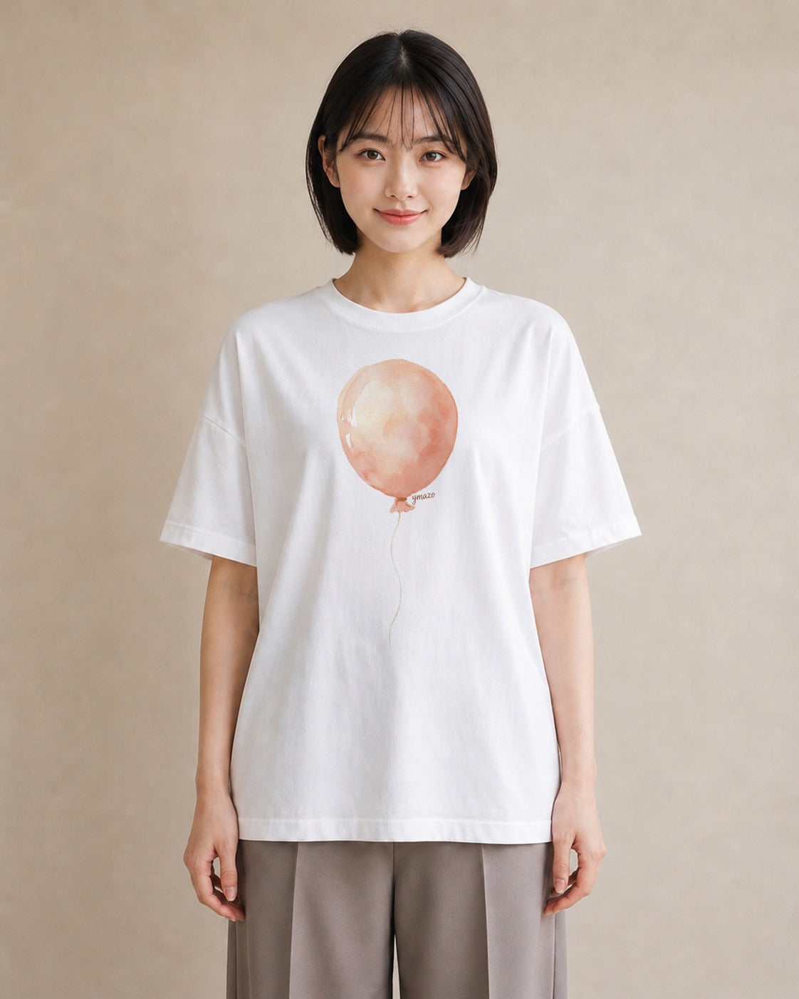 プリントTシャツ レディース 気球 星空 宇宙 イラスト ナチュラル デート 帰省 白T