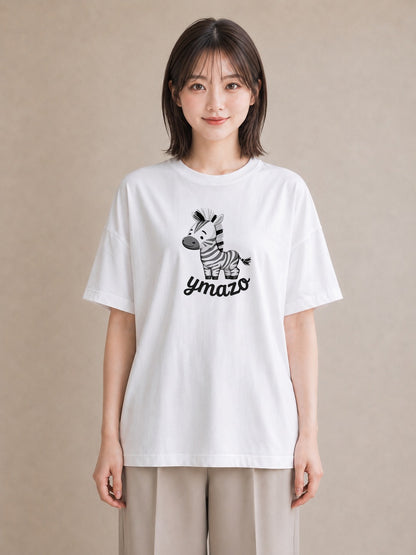 デザインTシャツ レディース しまうま 動物 アニマル イラスト レトロ 秋コーデ おしゃれギフト 白T