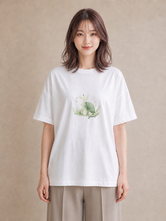 デザインTシャツ レディース チンアナゴ 海の生き物 海 イラスト 上品 ミセス 春コーデ 白T