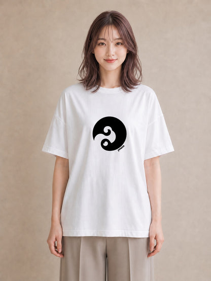 プリントTシャツ レディース 扇子 そよ風 ナチュラル アンティーク イラスト ユニーク カフェ服 クリスマス 白T