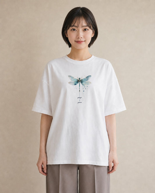 グラフィックTシャツ レディース ホタル 昆虫 虫 イラスト アート風 ギフト 母の日 白T