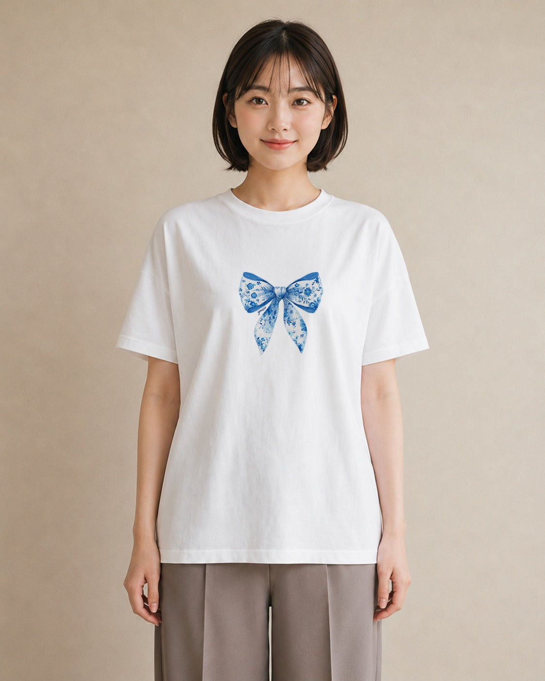 半袖Tシャツ レディース レースハンカチ レース ハンカチ ナチュラル アンティーク イラスト フェミニン 秋コーデ おしゃれギフト 白T