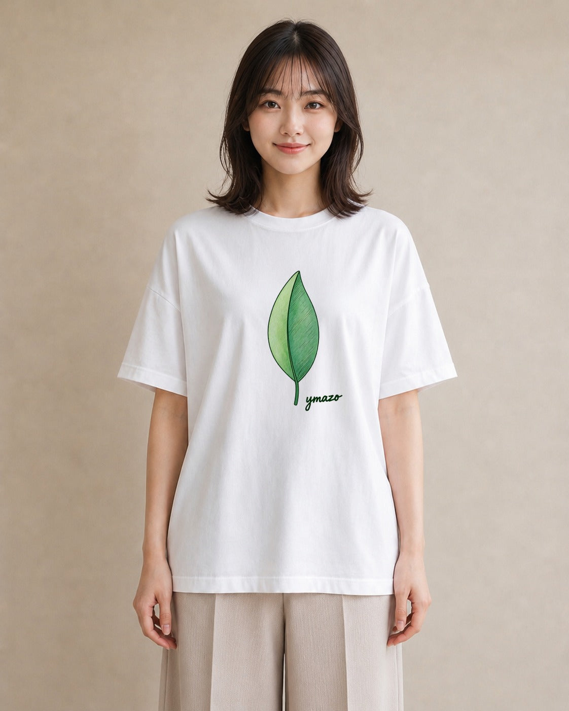 グラフィックTシャツ レディース 扇子 そよ風 ナチュラル アンティーク イラスト ペアコーデ 秋コーデ 白T