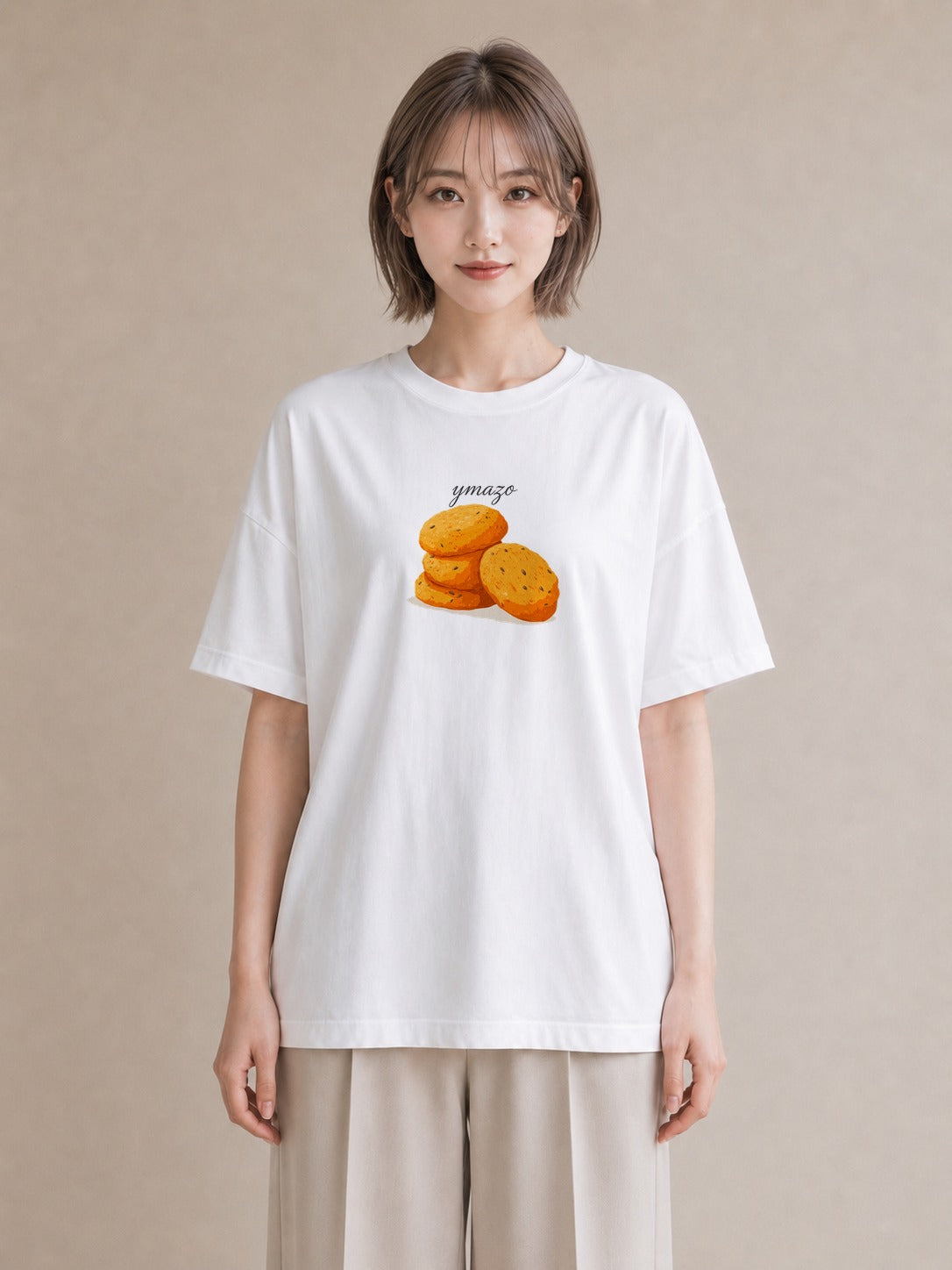 プリントTシャツ レディース どら焼き 食べ物 フード イラスト シック ルームウェア ギフト 白T