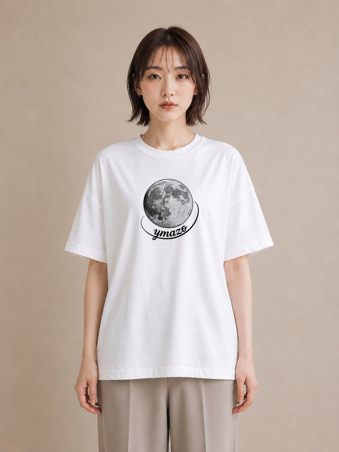 グラフィックTシャツ レディース 月 星空 宇宙 イラスト 旅行コーデ 秋コーデ おしゃれギフト 白T