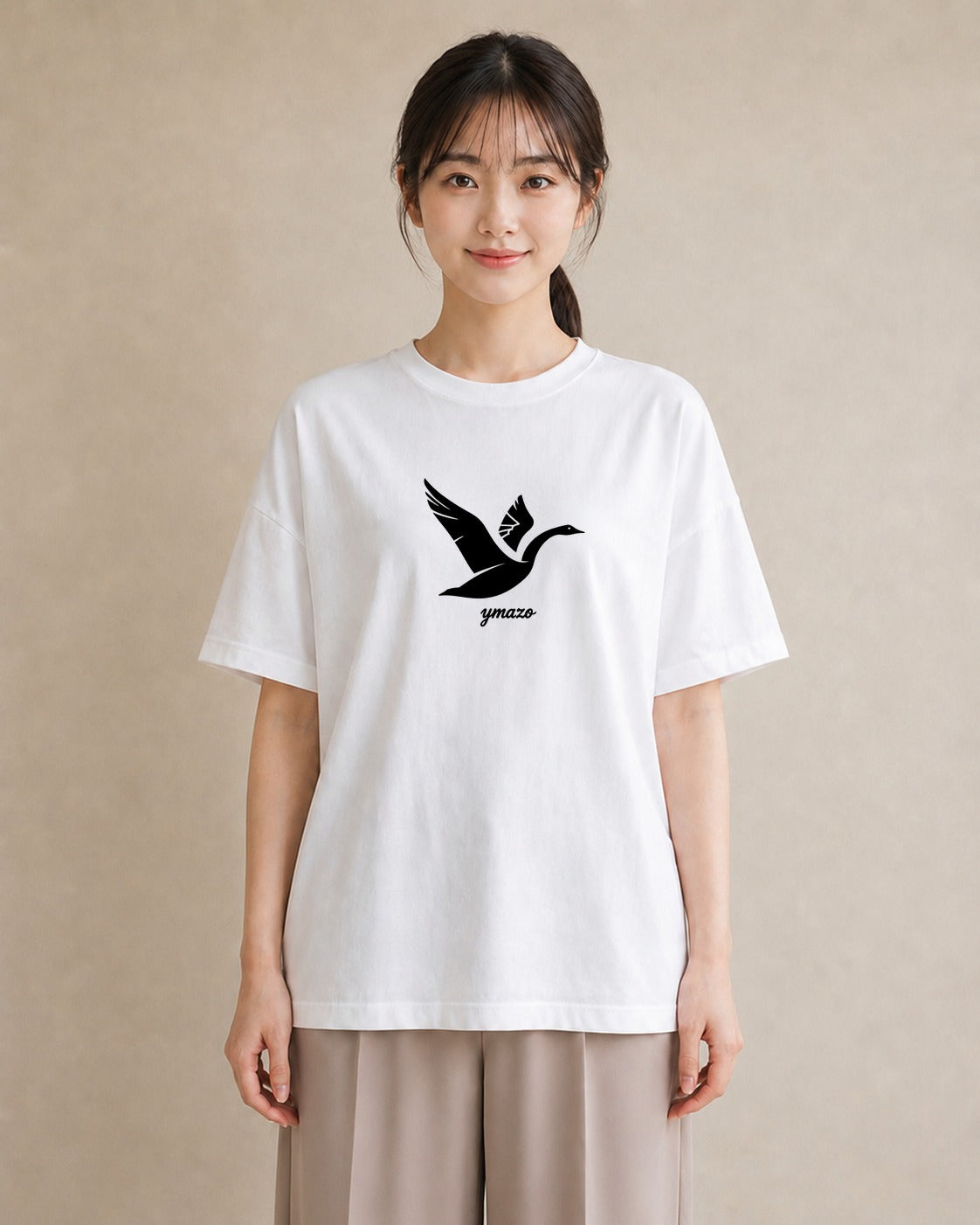 Tシャツ レディース 折り鶴 折り紙 ナチュラル アンティーク イラスト ポップ ルームウェア ギフト 白T