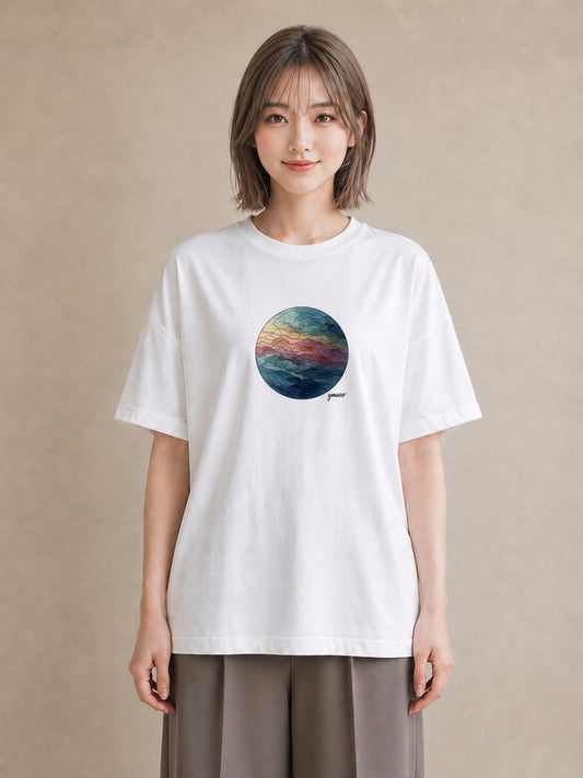 半袖Tシャツ レディース 牡羊座 星空 宇宙 イラスト レイヤード 友達ギフト 白T