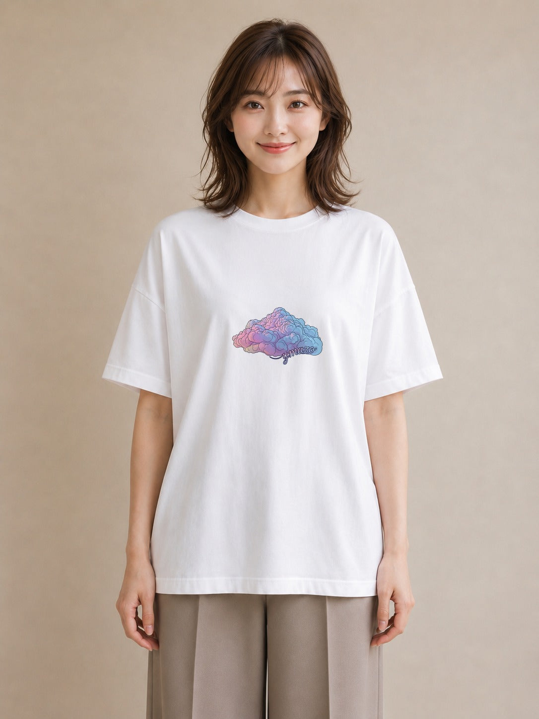 グラフィックTシャツ レディース 空 星空 宇宙 イラスト こなれ感 旅行用 海 白T
