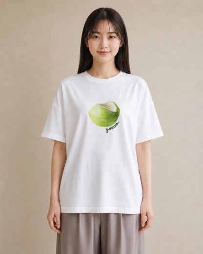 デザインTシャツ レディース パイナップル 食べ物 フード イラスト 線画 女子会 お揃い 白T