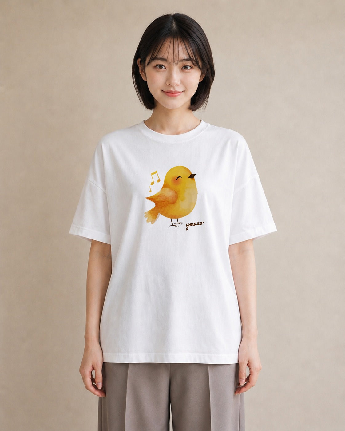 半袖Tシャツ レディース ひよこ 動物 アニマル イラスト 淡色 敬老の日 ホワイトデー 白T