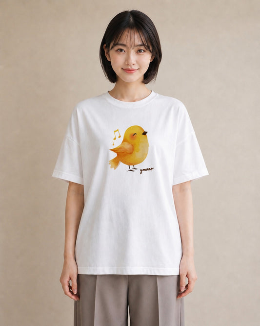 半袖Tシャツ レディース ひよこ 動物 アニマル イラスト 淡色 敬老の日 ホワイトデー 白T