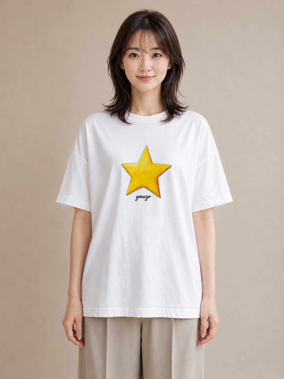 Tシャツ レディース 流れ星 星空 宇宙 イラスト 普段使い 自分用 ルームウェア 白T