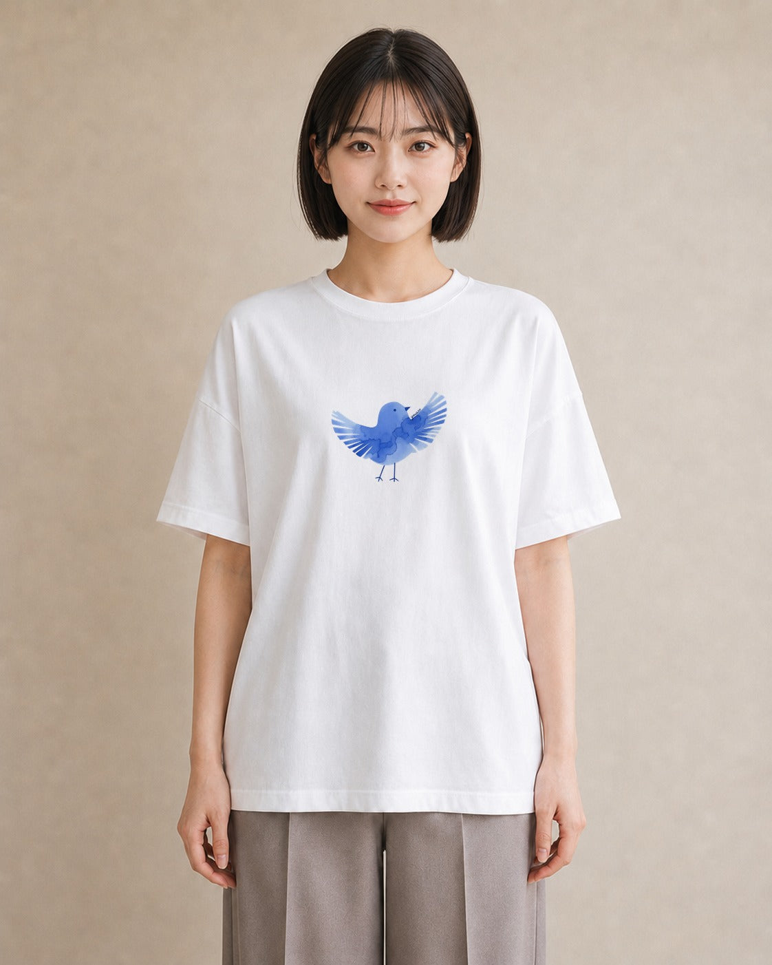 グラフィックTシャツ レディース マメルリハ ペット 動物 イラスト 女子会 お揃い 白T