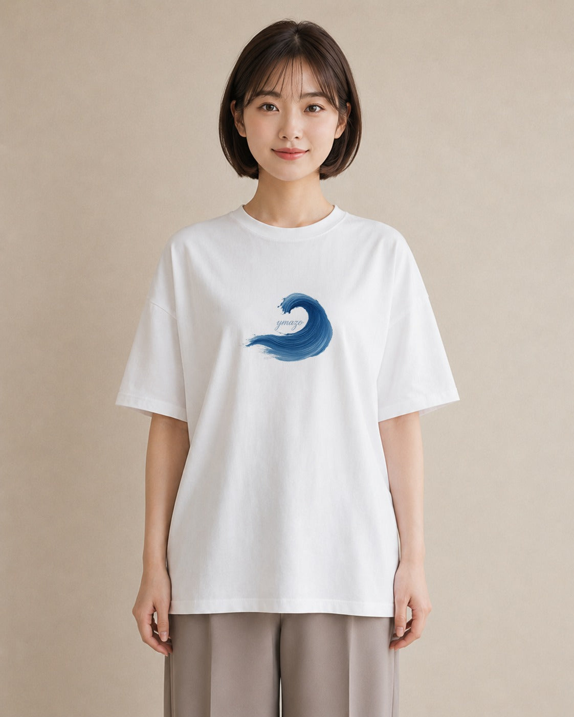 半袖Tシャツ レディース 海 星空 宇宙 イラスト 北欧風 通勤 在宅 白T