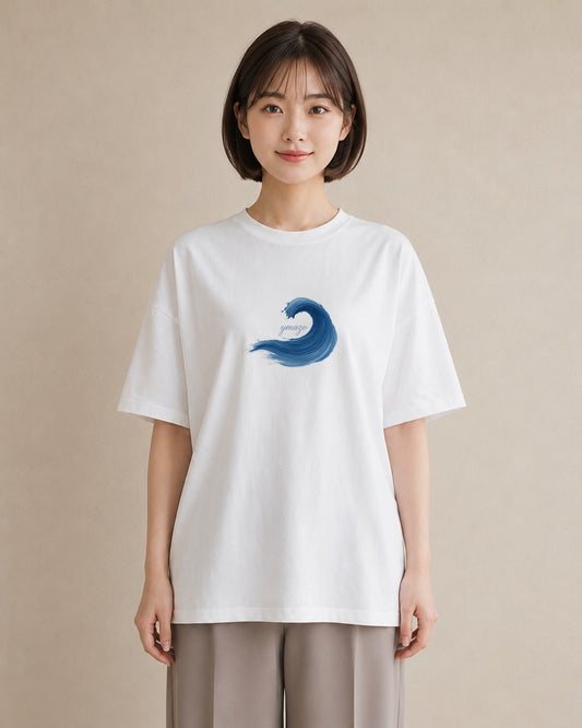 半袖Tシャツ レディース 海 星空 宇宙 イラスト 北欧風 通勤 在宅 白T