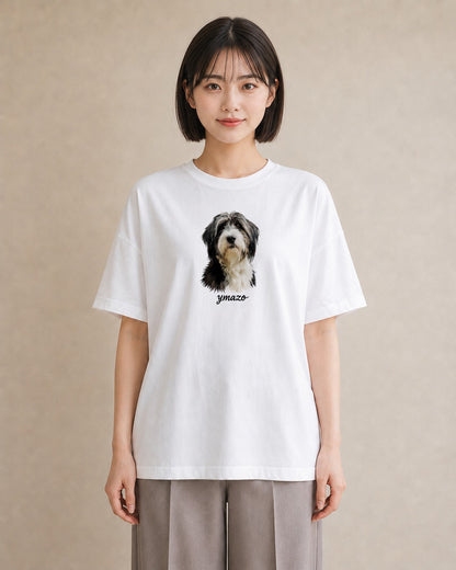 グラフィックTシャツ レディース ミックス犬 犬 いぬ イラスト カフェコーデ 女子会 お揃い 白T