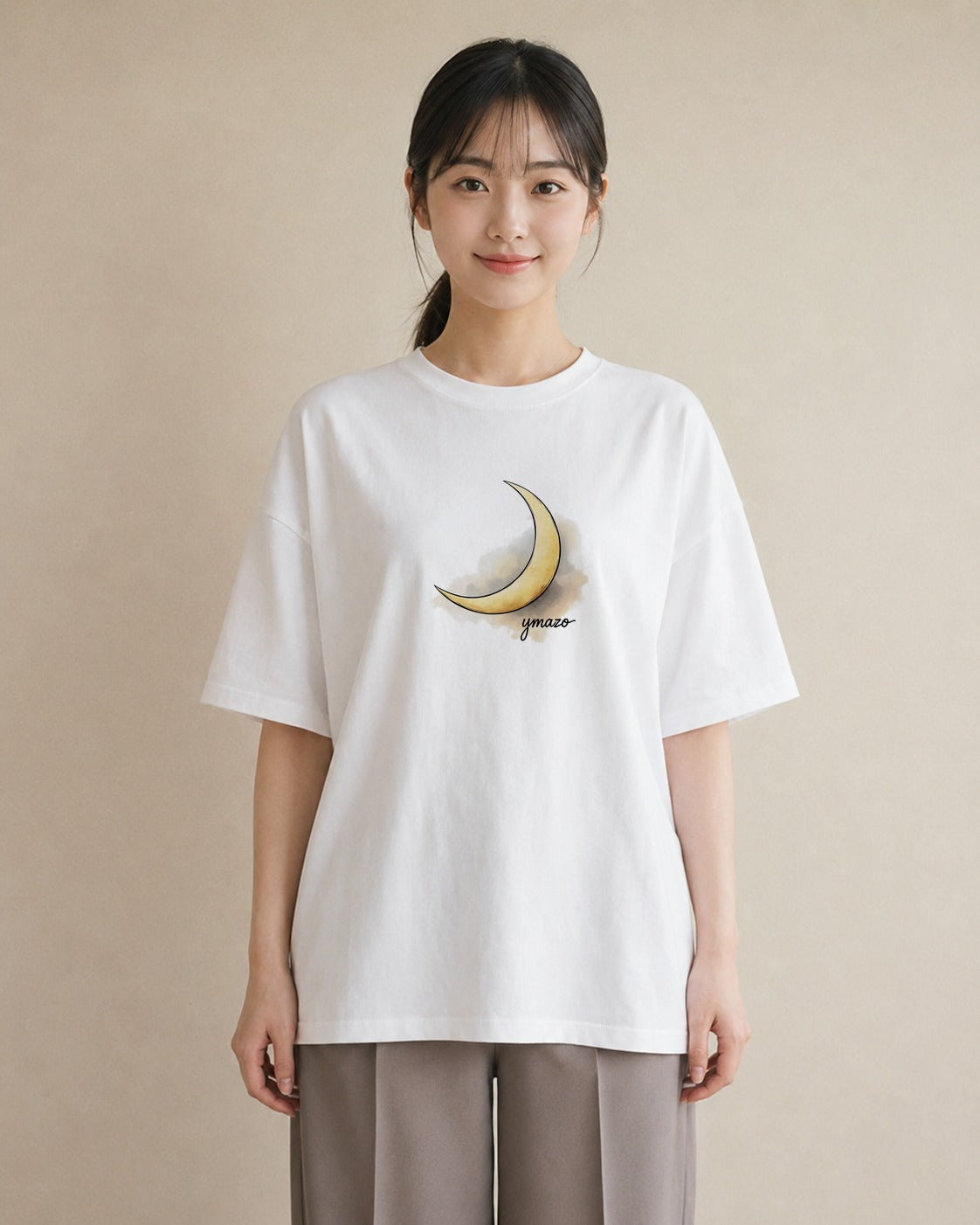 プリントTシャツ レディース 星空 宇宙 イラスト ボタニカル 春服 ミセス 白T