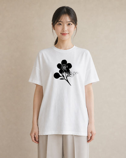 プリントTシャツ レディース さくら 桜 桜の枝 イラスト 普段使い 女子会 お揃い 白T