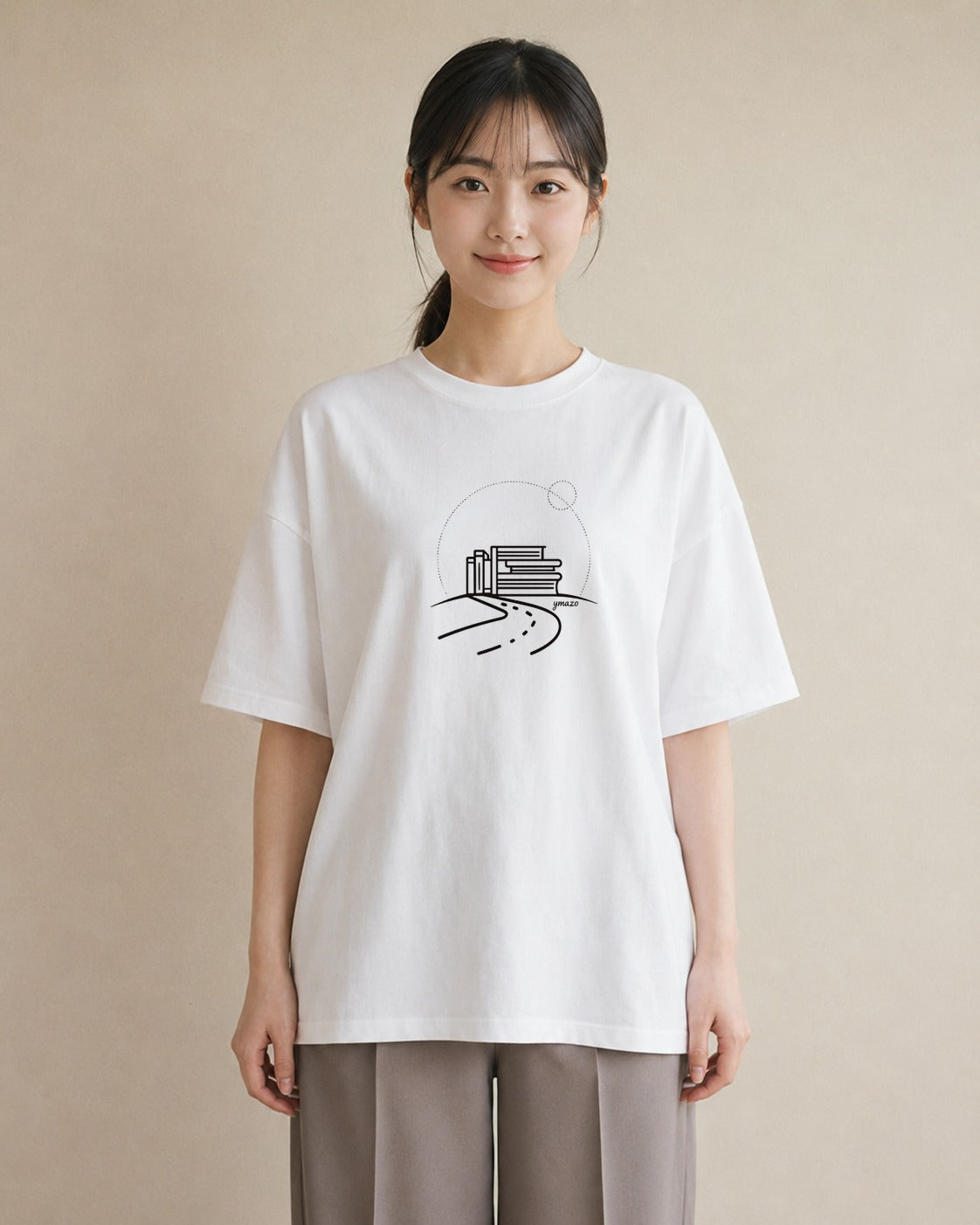 デザインTシャツ レディース 本 読書 ブック イラスト ガーリー レイヤード 友達ギフト 白T
