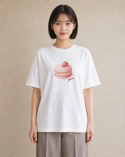 グラフィックTシャツ レディース おにぎり 食べ物 フード イラスト レトロ 公園 ママ 白T