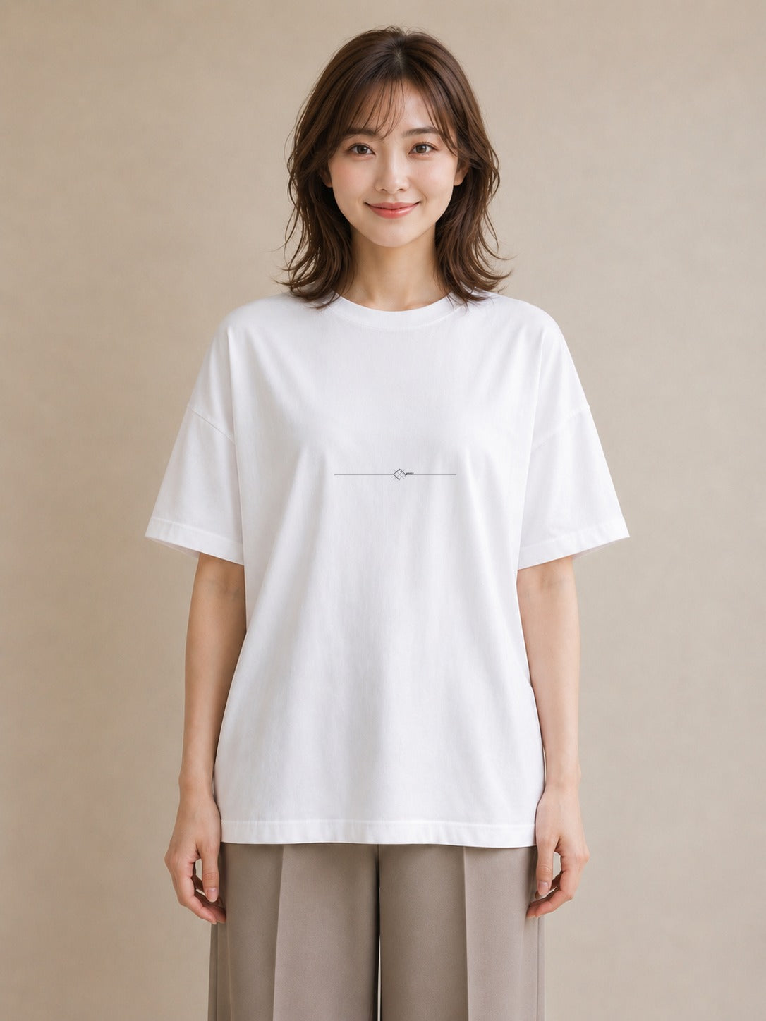 プリントTシャツ レディース 幾何学 ミニマル ジオメトリック イラスト 可愛い カフェ巡り 女子会 白T