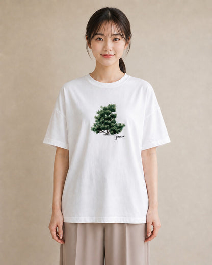 グラフィックTシャツ レディース 青の水彩 風景 ブルー ナチュラル アンティーク イラスト 女性 旅行用 白T