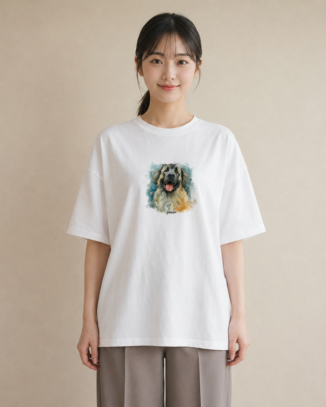 デザインTシャツ レディース 黒柴 犬 いぬ イラスト シック 親子 20代 白T