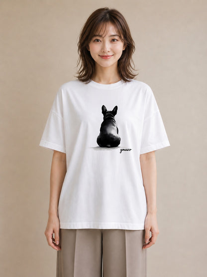 グラフィックTシャツ レディース 犬好き 犬 いぬ イラスト シンプル 女性 旅行用 白T