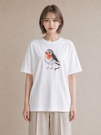 Tシャツ レディース 桜文鳥 ペット 動物 イラスト 韓国風 部屋着 女性向けギフト 白T
