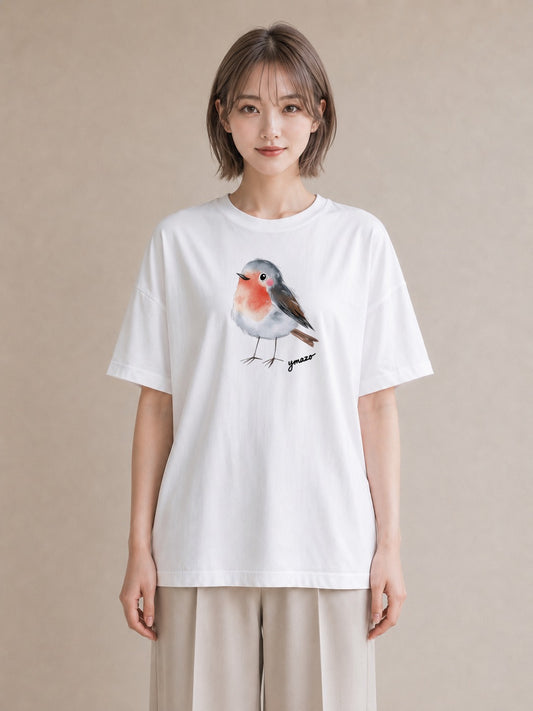 Tシャツ レディース 桜文鳥 ペット 動物 イラスト 韓国風 部屋着 女性向けギフト 白T