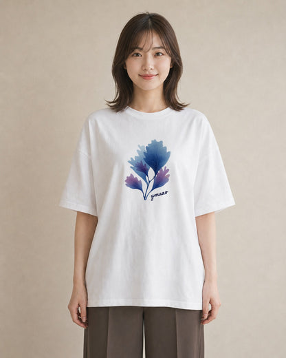 デザインTシャツ レディース サンゴ 海の生き物 海 イラスト 休日コーデ ミセス 春コーデ 白T