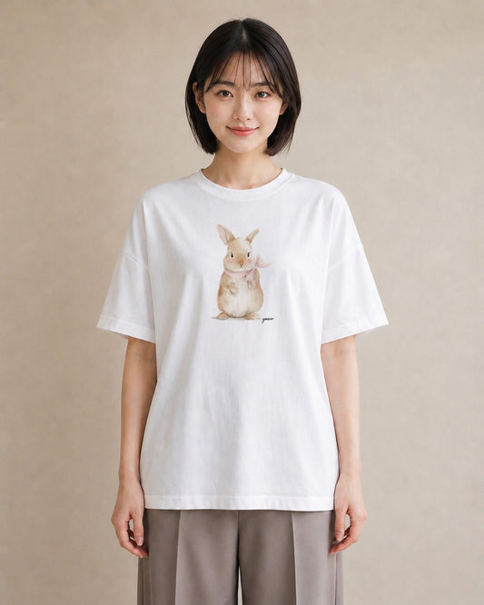 Tシャツ レディース ホーランドロップ ペット 動物 イラスト カフェコーデ デート 帰省 白T
