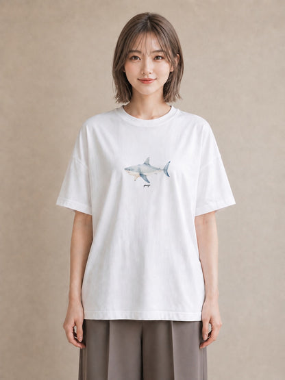 デザインTシャツ レディース マンボウ 海の生き物 海 イラスト ボタニカル 姉妹 送別ギフト 白T