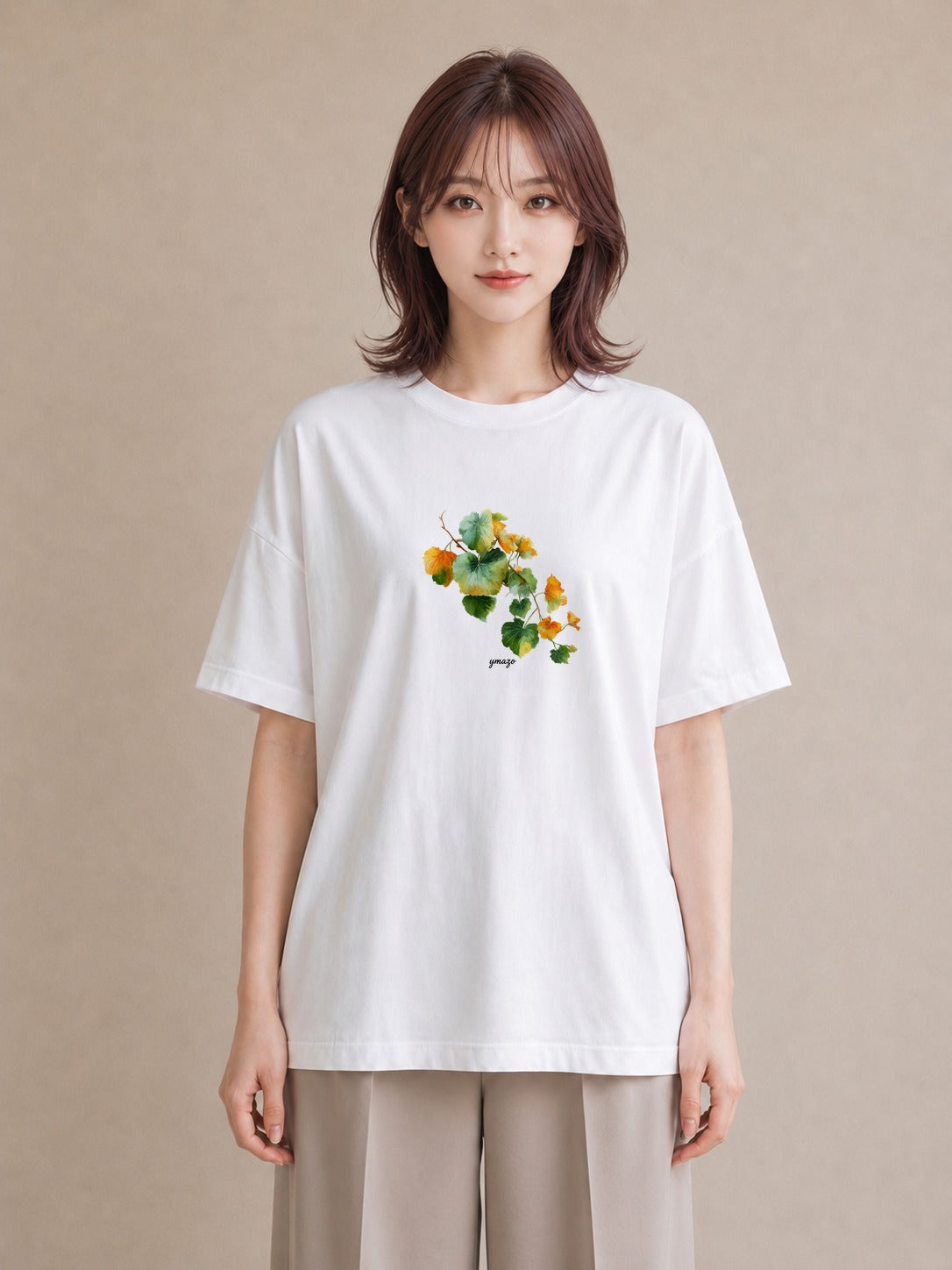 Tシャツ レディース あさがお 朝顔 花 花柄 イラスト ヴィンテージ風 旅行用 海 白T